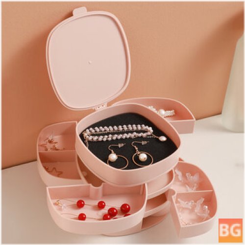 Desktop Cosmetic Storage Box for Girls - 4 Layers