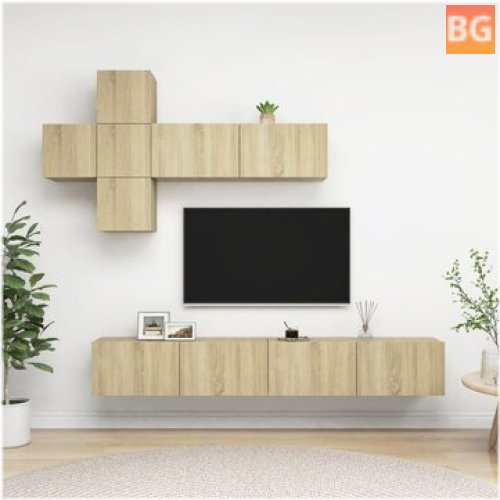 TV Cabinet Set - Sonoma Oak - Chipboard