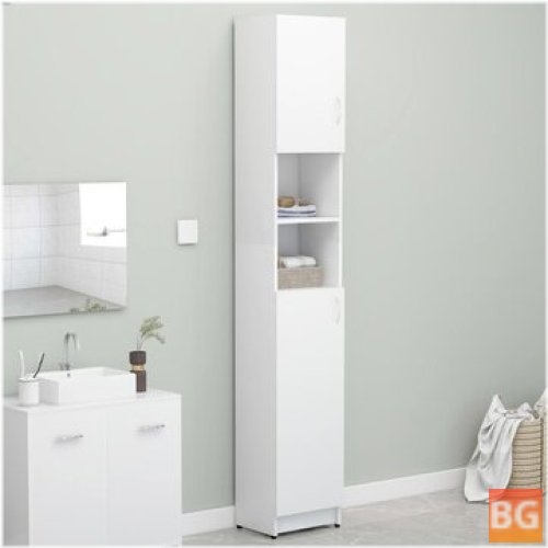 White Bathroom Cabinet (12.6"x10"x74.8")