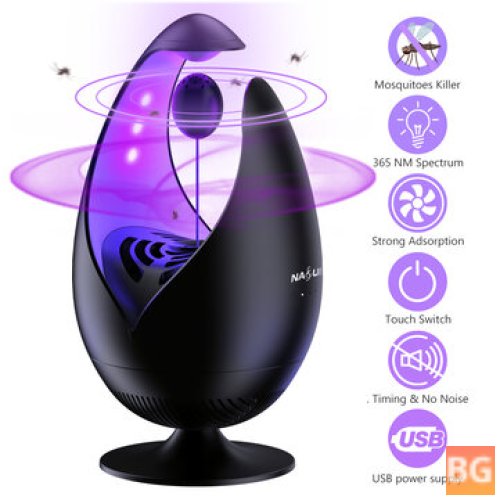 USB-Powered Eco-Friendly Mosquito Lamp with Purple Light for Indoor and Camping Use