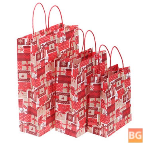 12pcs/lot Christmas Paper Bag Santa Gift Bag Candy Bag Christmas Party Supplies