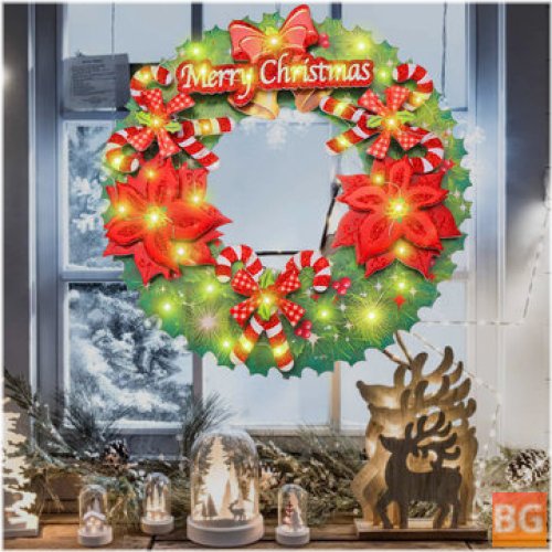 led light up wreath ornaments for Christmas home party ornaments