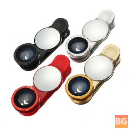 3-in-1 Camera Lens with Mirror for Smartphones