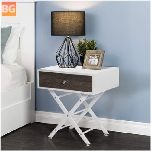 Woodyhome X-Shape Bedside Table - 50x43x55CM