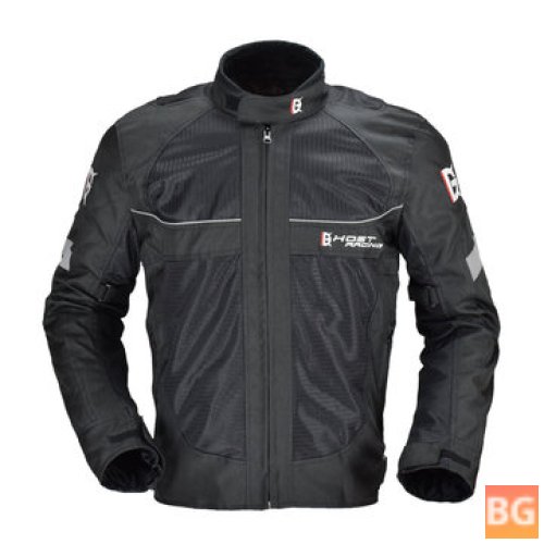 GHOST RACING™ Men's Breathable Mesh Motorcycle Jacket with Reflective Gear