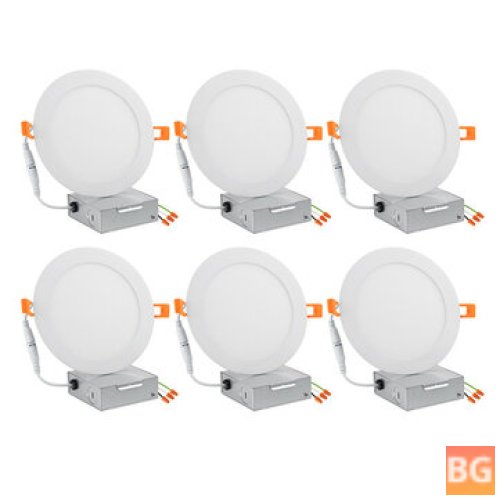 6-Inch Dimmable LED Recessed Light Panel with Junction Box (6/12-Pack)
