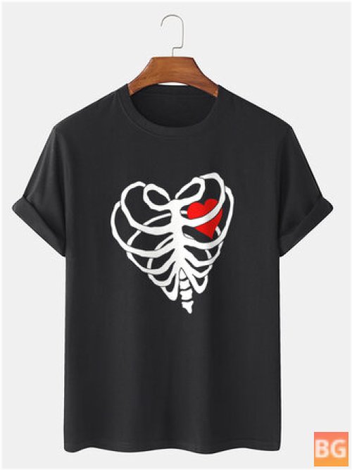 T-Shirt with a Heart on the Bottom