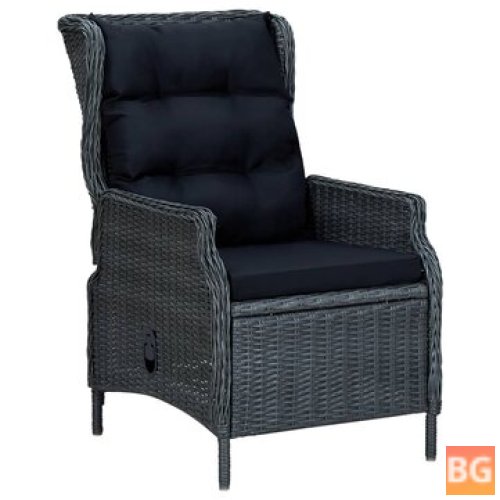 Garden Chair with Cushions - Dark Gray