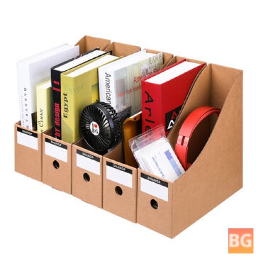 Kraft Paper Magazine File Organizer Set