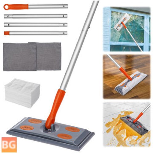 Baban Mop - 2PCS - Microfiber - Reusable - Mop Pads - 30PCS - Disposable - Cloth Mops with Long Handle - for Floor Cleaning Home