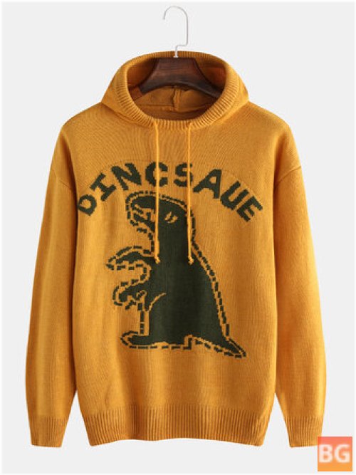 Dinosaur Hooded Sweater for Men