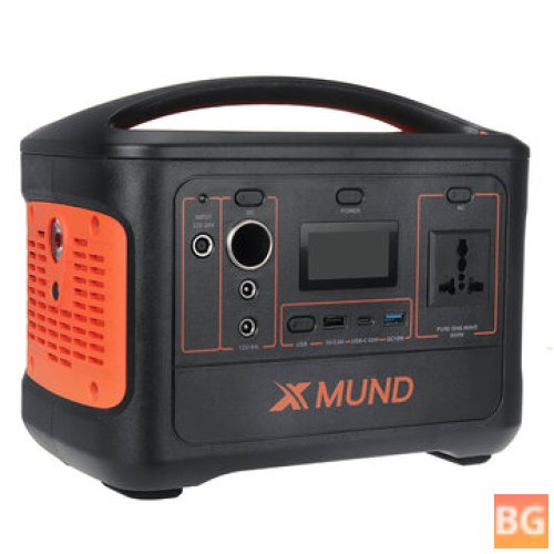 XMUND Camping Power Generator with 568WH Capacity and LED Flashlights