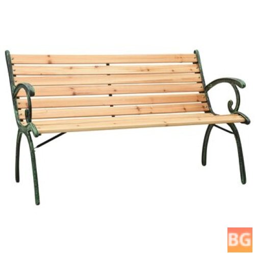 Garden Bench, Cast Iron and Solid Firwood