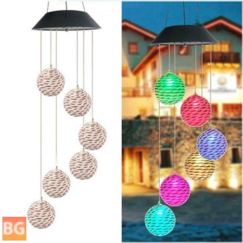 Solar Light, Wind Chime, Color Changing, Ball