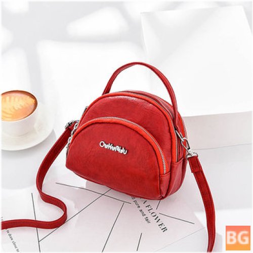 Women's Faux Leather Mini Phone Bag with Crossbody Slot