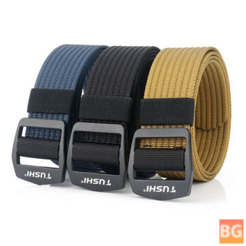 Military Tactical Belt with Weave and Stretch - Thick Nylon