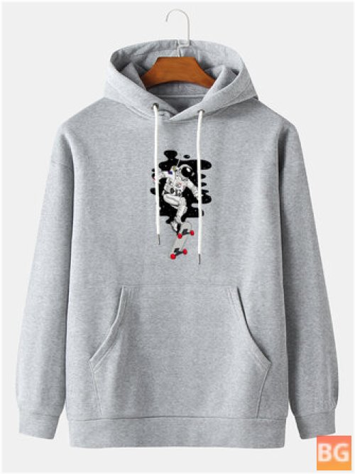 Kangaroo Print Hoodie For Men