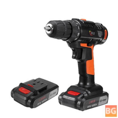 21V DC Rechargeable Cordless Drill Driver - 1 or 2 Li-ion Battery