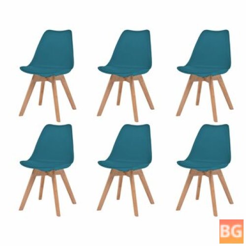 6 Sized Dining Room Chairs - Ergonomically designed with a modern, curved radiation and artificial leather