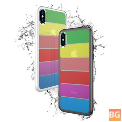 Back Cover for iPhone X - Rainbow Scratch Resistant