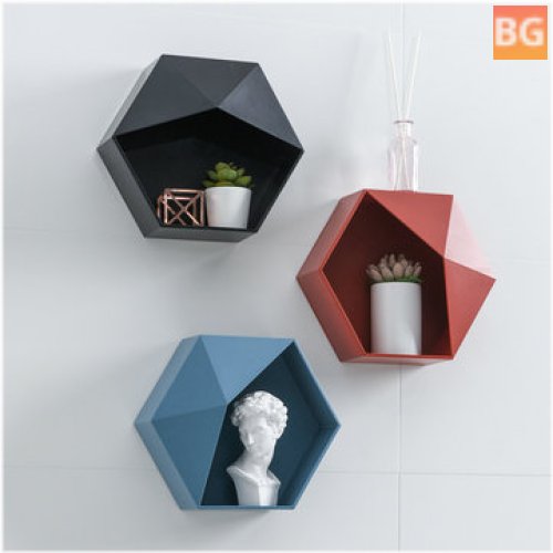 Kitchen Shelf with Geometric Design - Food Storage Box