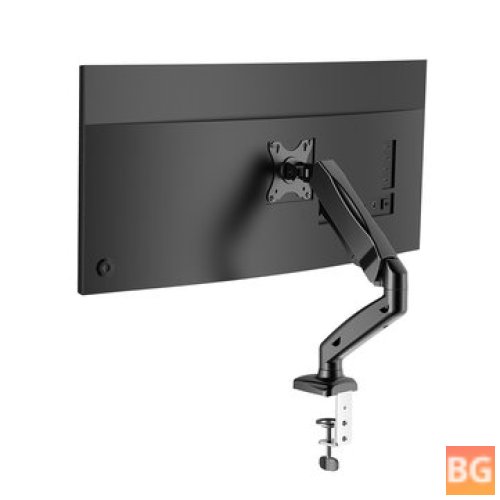 Monitor Stand with Pneumatic Arm, 360° Rotation, +90° to -45° Tilt, 180° Swivel, Adjustable Height and Cable Management