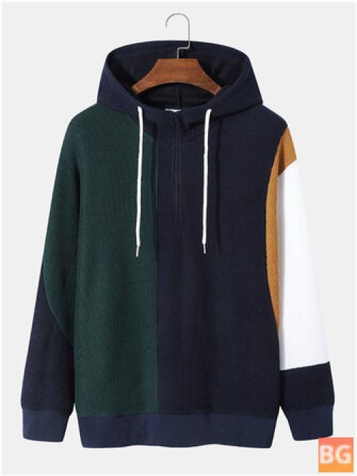 Color Block Hooded Sweatshirt for Men