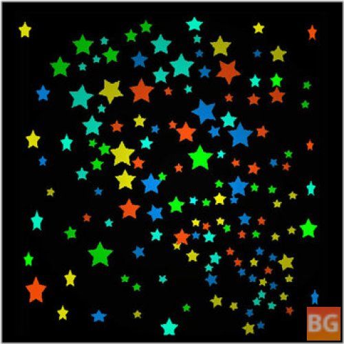 Fluorescent Glow Star Wall Sticker - M, L, S, Colorful Star Wall Decals