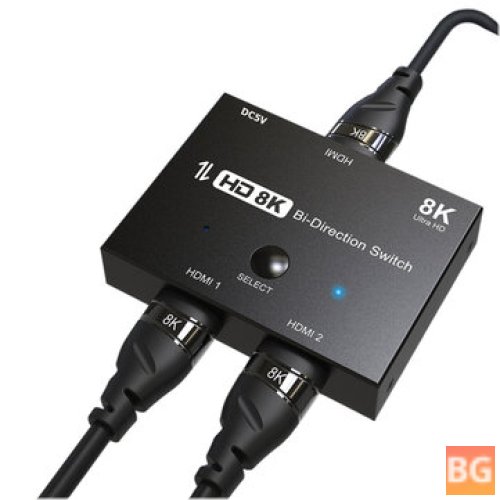 MnnWuu HD 8K HDMI-Compatible 2.1Bi-Directional Switch 2 in 1 out/1 in 2 out 8K@60Hz 4K@120Hz Splitter High Speed 48Gbps Video Converter
