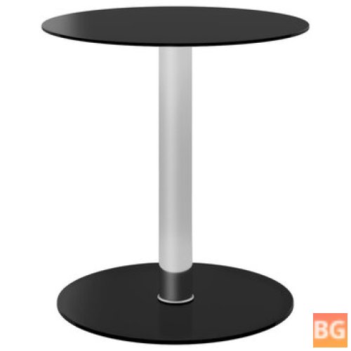 Table with Glass Top and Black Frame