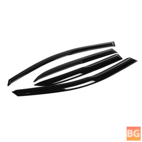 3Pcs for 03-07 Accord 3DR Coupe Mugen Style 3D Wavy Black Plastic Exterior Visor Vent Shades Window Sun Rain Guard Deflector