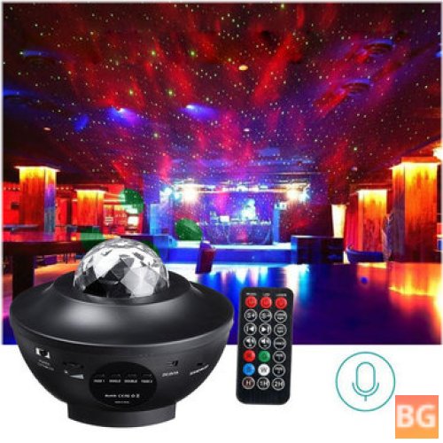 Rotating LED Projector Lamp with Remote Controller