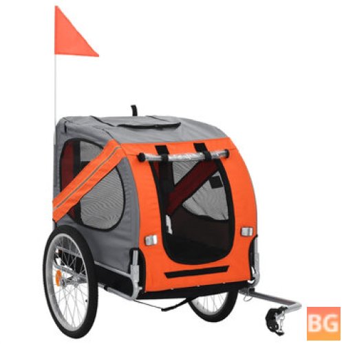 91764 Pet Bike Trailer - Big and Small Dogs Folding Storage - Detachable - Easy to Install - Breathable Protective Net