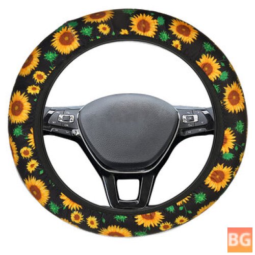 Suede Car Steering Wheel Cover Protector - 38 cm