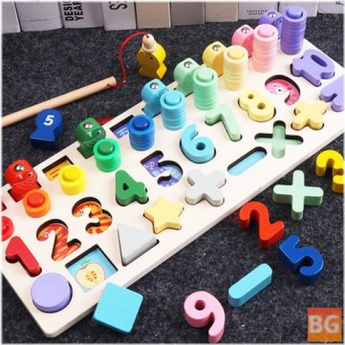 Wooden Baby Learning Board with Shape Pairing Toys - Learning Shape Pairing Montessori Math Toys
