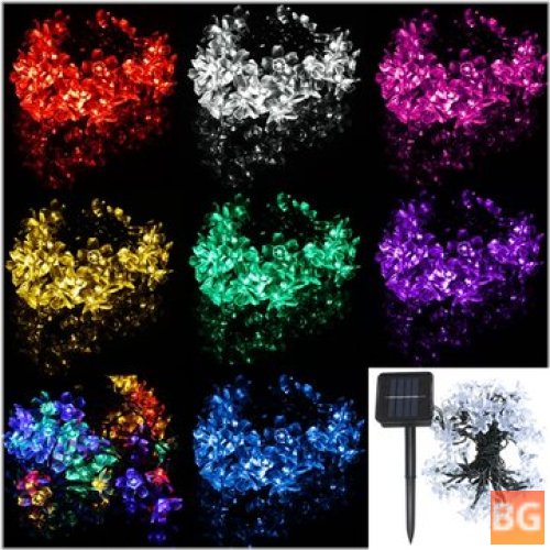 LED Solar String Lights - Blossom Fairy Lamps - Clearance Christmas Decorations