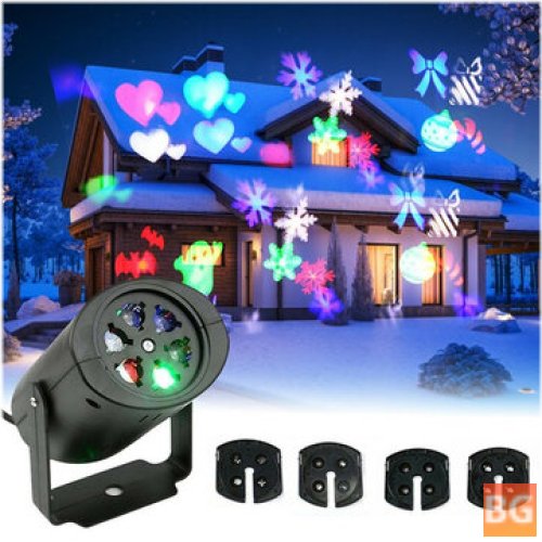 LED Stage Light with Rotating Snowflakes - Outdoor Waterproof