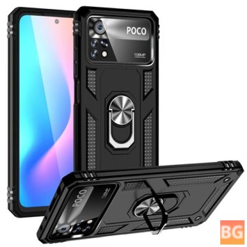 X4 PRO 5G Armor Case with Shockproof Bumpers and Finger Ring Stand