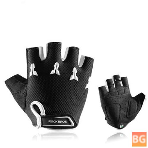 ROCKBROS Kids Cycling Gloves - Breathable, Shockproof, Half Finger with Gel Pad