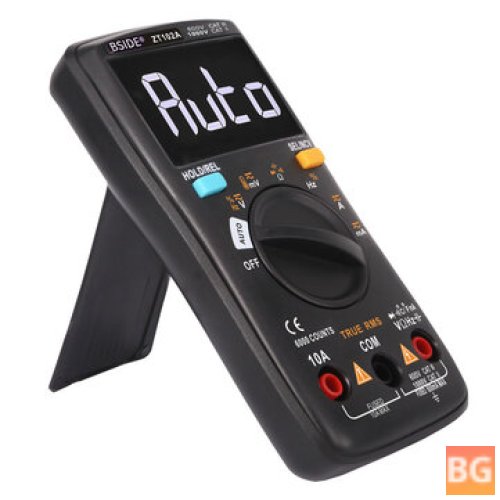 ZT102A Digital Multimeter - EBTN LCD True-RMS AC/DC Voltage Current Temp Ohm Frequency Diode Resistance Capacitance Tester