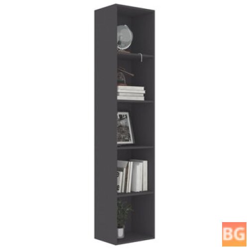Gray Book Cabinet with 15.7