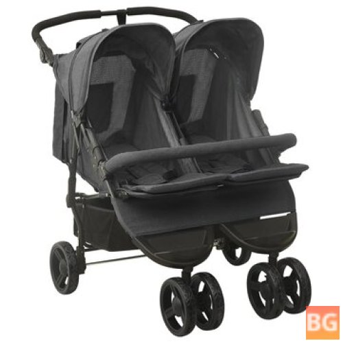 vidaXL 10242 Baby Stroller Cart - Anthracite Steel