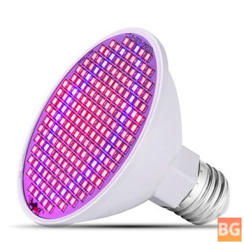 LED Grow Light Bulb - 20W Plant Light with 200 LEDs