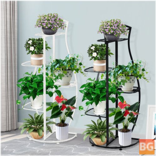 4 Tier Iron Craft Candle Holder with Flower Pot Shelf