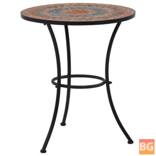 Table with Gray Marble Top and Black Arms