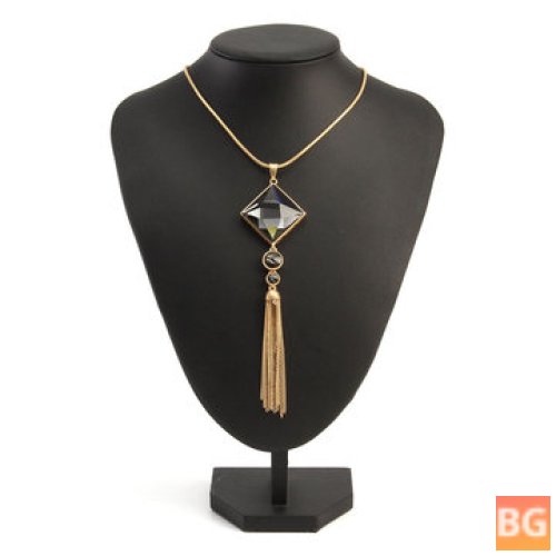 Punk Necklace with Tassels - 18K Gold