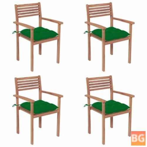 Green Cushion Set for Garden Chairs